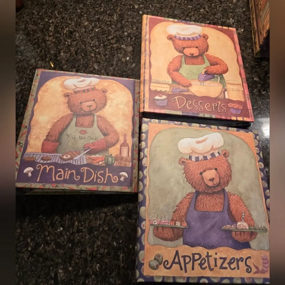 Colorful Recipe Box with Bear Design New